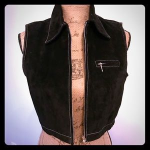 BB Dakota for Nordstrom Leather crop vest